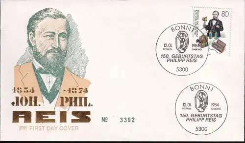 DEUTSCHLAND 1984 Mi-Nr. 1198 FDC