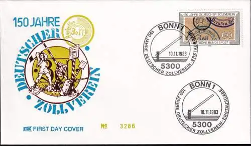 DEUTSCHLAND 1983 Mi-Nr. 1195 FDC