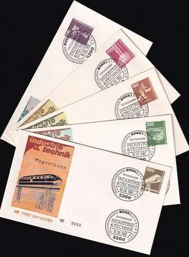 DEUTSCHLAND 1982 Mi-Nr. 1134/38 FDC