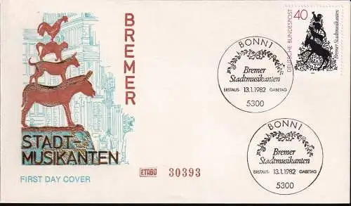 DEUTSCHLAND 1982 Mi-Nr. 1120 FDC