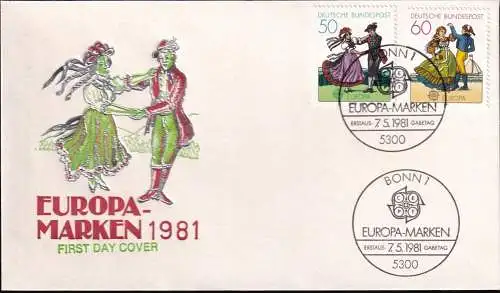 DEUTSCHLAND 1981 Mi-Nr. 1096/97 FDC