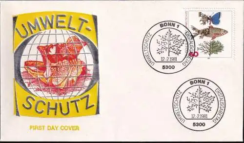 DEUTSCHLAND 1981 Mi-Nr. 1087 FDC