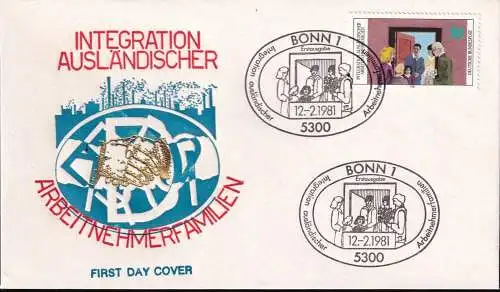 DEUTSCHLAND 1981 Mi-Nr. 1086 FDC