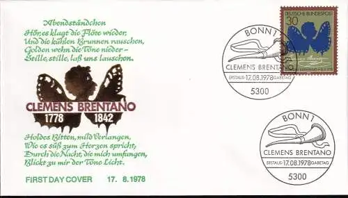 DEUTSCHLAND 1978 Mi-Nr. 978 FDC