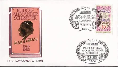 DEUTSCHLAND 1978 Mi-Nr. 956 FDC