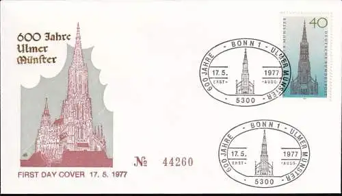 DEUTSCHLAND 1977 Mi-Nr. 937 FDC