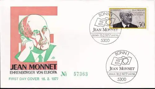 DEUTSCHLAND 1977 Mi-Nr. 926 FDC