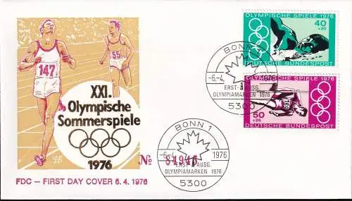 DEUTSCHLAND 1976 Mi-Nr. 886/87 FDC