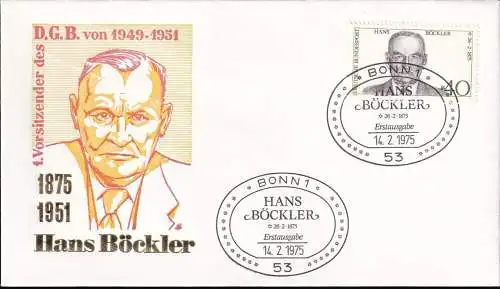 DEUTSCHLAND 1975 Mi-Nr. 832 FDC