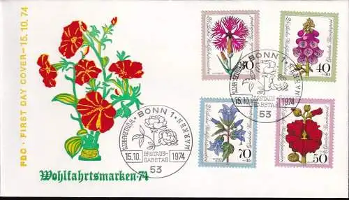 DEUTSCHLAND 1974 Mi-Nr. 818/21 FDC