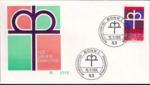 DEUTSCHLAND 1974 Mi-Nr. 810 FDC