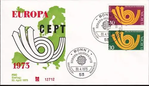 DEUTSCHLAND 1973 Mi-Nr. 768/69 FDC