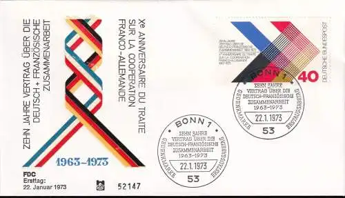 DEUTSCHLAND 1973 Mi-Nr. 753 FDC