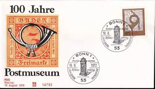 DEUTSCHLAND 1972 Mi-Nr. 739 FDC