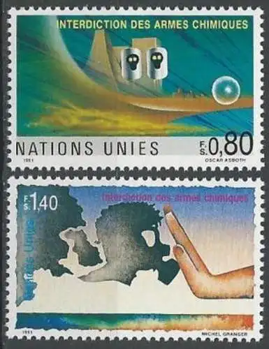 UNO GENF 1991 Mi-Nr. 204/05 ** MNH