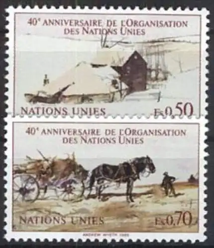 UNO GENF 1985 MI-NR. 133/34 A ** MNH