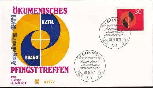 DEUTSCHLAND 1971 Mi-Nr. 679 FDC