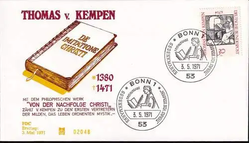 DEUTSCHLAND 1971 Mi-Nr. 674 FDC