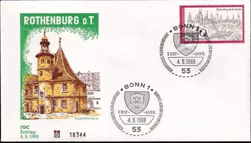 DEUTSCHLAND 1969 Mi-Nr. 603 FDC