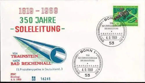 DEUTSCHLAND 1969 Mi-Nr. 602 FDC