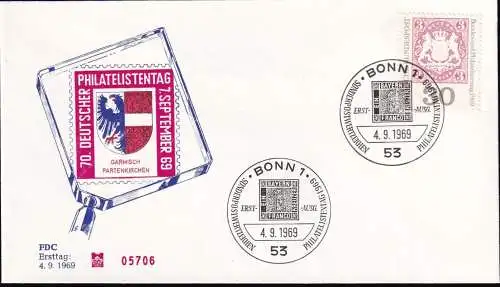 DEUTSCHLAND 1969 Mi-Nr. 601 FDC