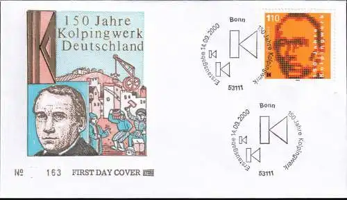 DEUTSCHLAND 2000 Mi-Nr. 2135 FDC