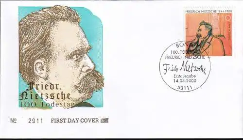 DEUTSCHLAND 2000 Mi-Nr. 2131 FDC