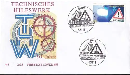 DEUTSCHLAND 2000 Mi-Nr. 2125 FDC