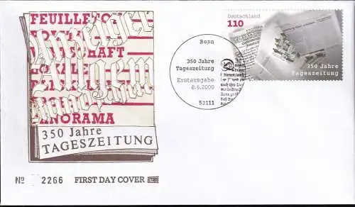 DEUTSCHLAND 2000 Mi-Nr. 2123 FDC