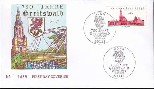 DEUTSCHLAND 2000 Mi-Nr. 2111 FDC