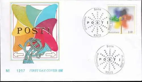 DEUTSCHLAND 2000 Mi-Nr. 2106 FDC