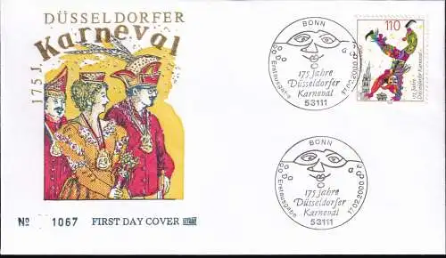 DEUTSCHLAND 2000 Mi-Nr. 2099 FDC