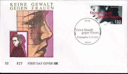 DEUTSCHLAND 2000 Mi-Nr. 2093 FDC