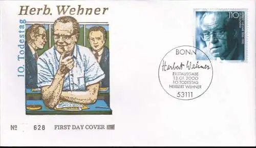 DEUTSCHLAND 2000 Mi-Nr. 2092 FDC