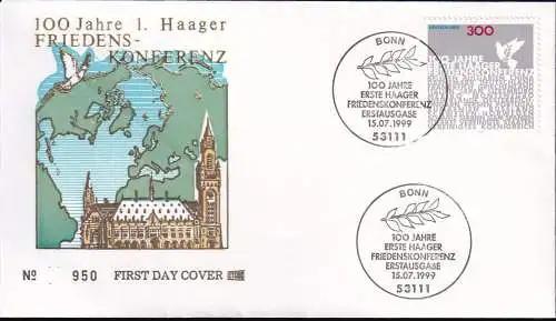 DEUTSCHLAND 1999 Mi-Nr. 2066 FDC