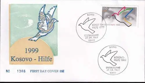 DEUTSCHLAND 1999 Mi-Nr. 2045 FDC