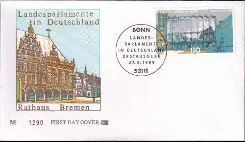 DEUTSCHLAND 1999 Mi-Nr. 2040 FDC