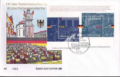 DEUTSCHLAND 1998 Mi-Nr. Block 43 FDC