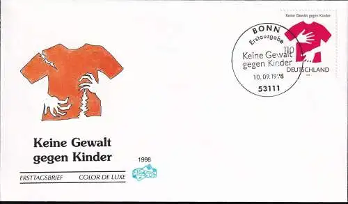 DEUTSCHLAND 1998 Mi-Nr. 2013 FDC