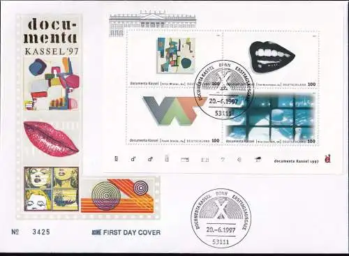 DEUTSCHLAND 1997 Mi-Nr. Block 39 FDC