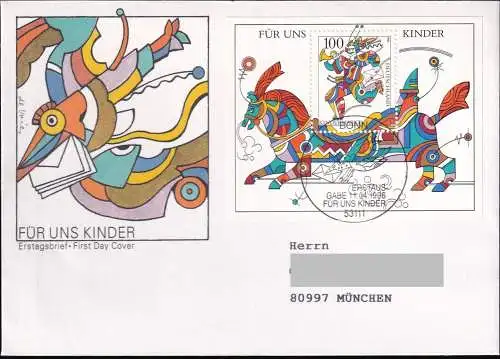 DEUTSCHLAND 1996 Mi-Nr. Block 35 FDC