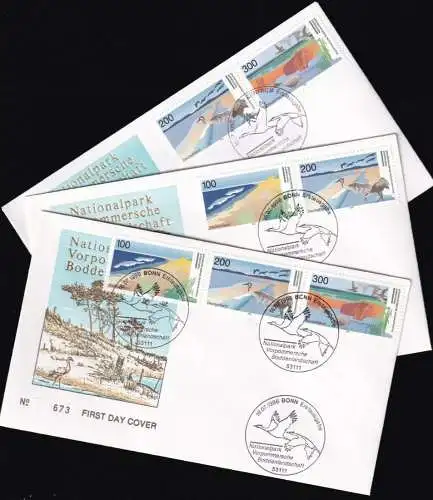 DEUTSCHLAND 1996 Mi-Nr. 1871/73 Zusammendrucke FDC