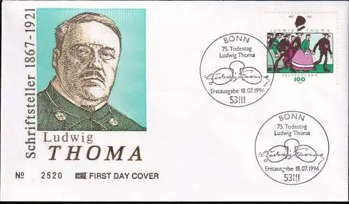 DEUTSCHLAND 1996 Mi-Nr. 1870 FDC