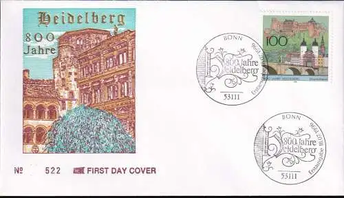 DEUTSCHLAND 1996 Mi-Nr. 1868 FDC