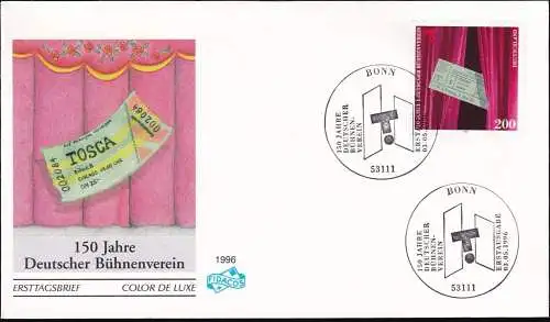 DEUTSCHLAND 1996 Mi-Nr. 1857 FDC