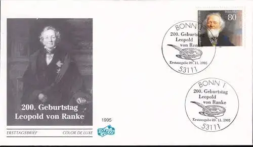 DEUTSCHLAND 1995 Mi-Nr. 1826 FDC