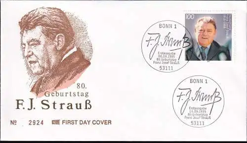 DEUTSCHLAND 1995 Mi-Nr. 1818 FDC