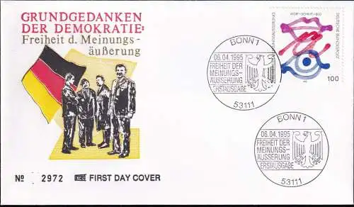 DEUTSCHLAND 1995 Mi-Nr. 1789 FDC