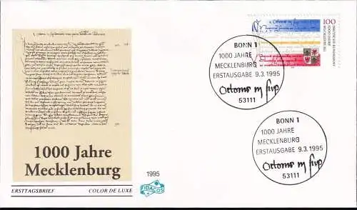 DEUTSCHLAND 1995 Mi-Nr. 1782 FDC