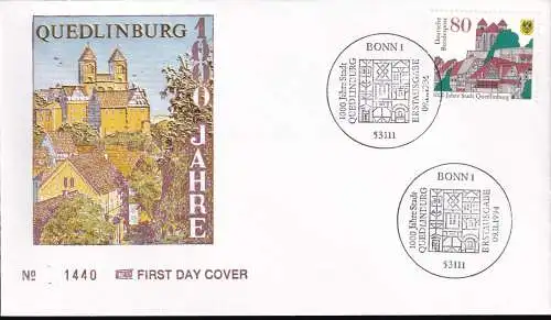 DEUTSCHLAND 1994 Mi-Nr. 1765 FDC